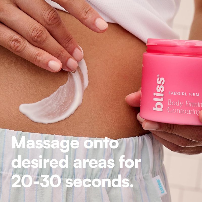 Bliss Fabgirl Firm Body Cream - Hydrating Skin Tightening Lotion with Collagen & Caffeine | Improves Elasticity & Smoothness