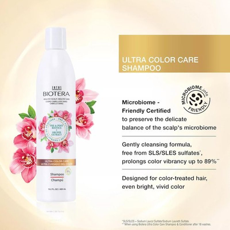 Biotera Ultra Color Care Shampoo - Prolongs Vivid Color-Treated Hair | Vegan, Paraben & Sulfate Free