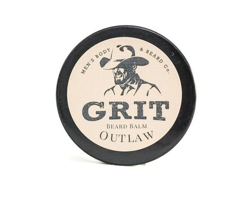 GRIT Beard Balm Outlaw - All-Natural Leave-In Conditioner Wax | Styles, Strengthens & Softens Beards (1.6 oz)