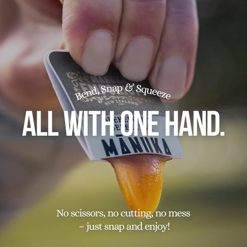 Manuka Emporium Raw Manuka Honey Packets MGO 829+ - 24 x 0.18oz | Premium Monofloral New Zealand Honey for Vitality & Immune Support