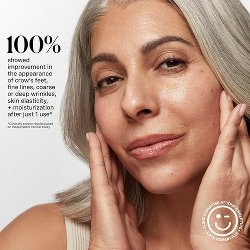 Kate Somerville Wrinkle Warrior® 2-in-1 Plumping Moisturizer & Serum - Hydrating Hyaluronic Acid Formula, 1.7 Fl Oz