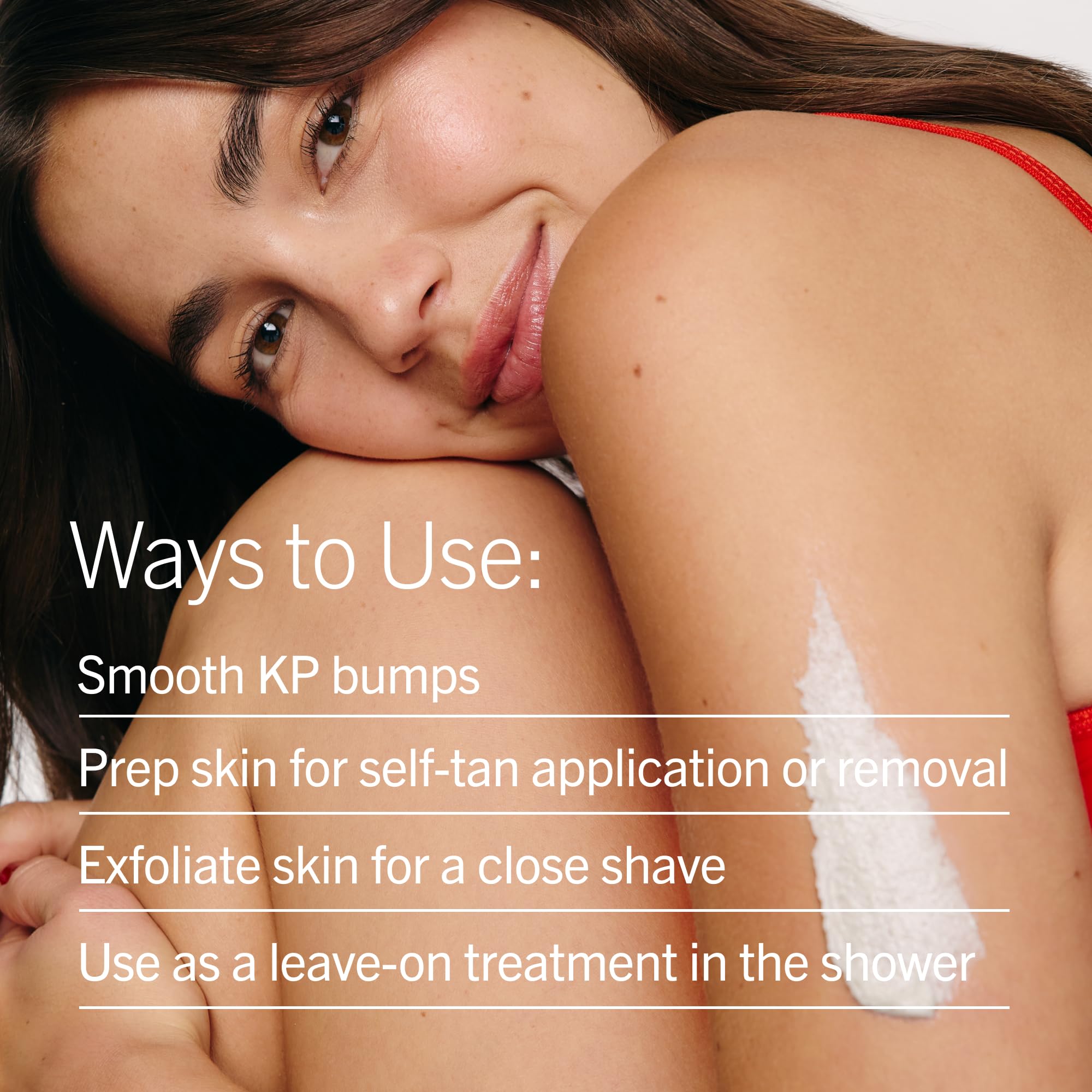First Aid Beauty KP Bump Eraser Body Scrub with 10% AHA - Dermatologist-Tested Keratosis Pilaris Exfoliator - Support for Rough Bumps, Uneven Skin Texture & Strawberry Skin - Sensitive Skin - 10 oz
