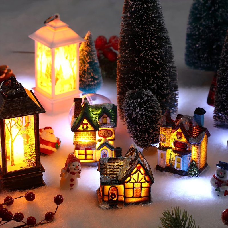 Zhengmy Christmas Lighted Snow Blanket - Pre-Lit LED Table Runner for Holiday Village Display | 4.9ft x 16in White