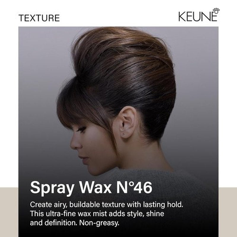 KEUNE Style Spray Wax - Buildable Hair Texture & Natural Shine, 6.1 Fl Oz