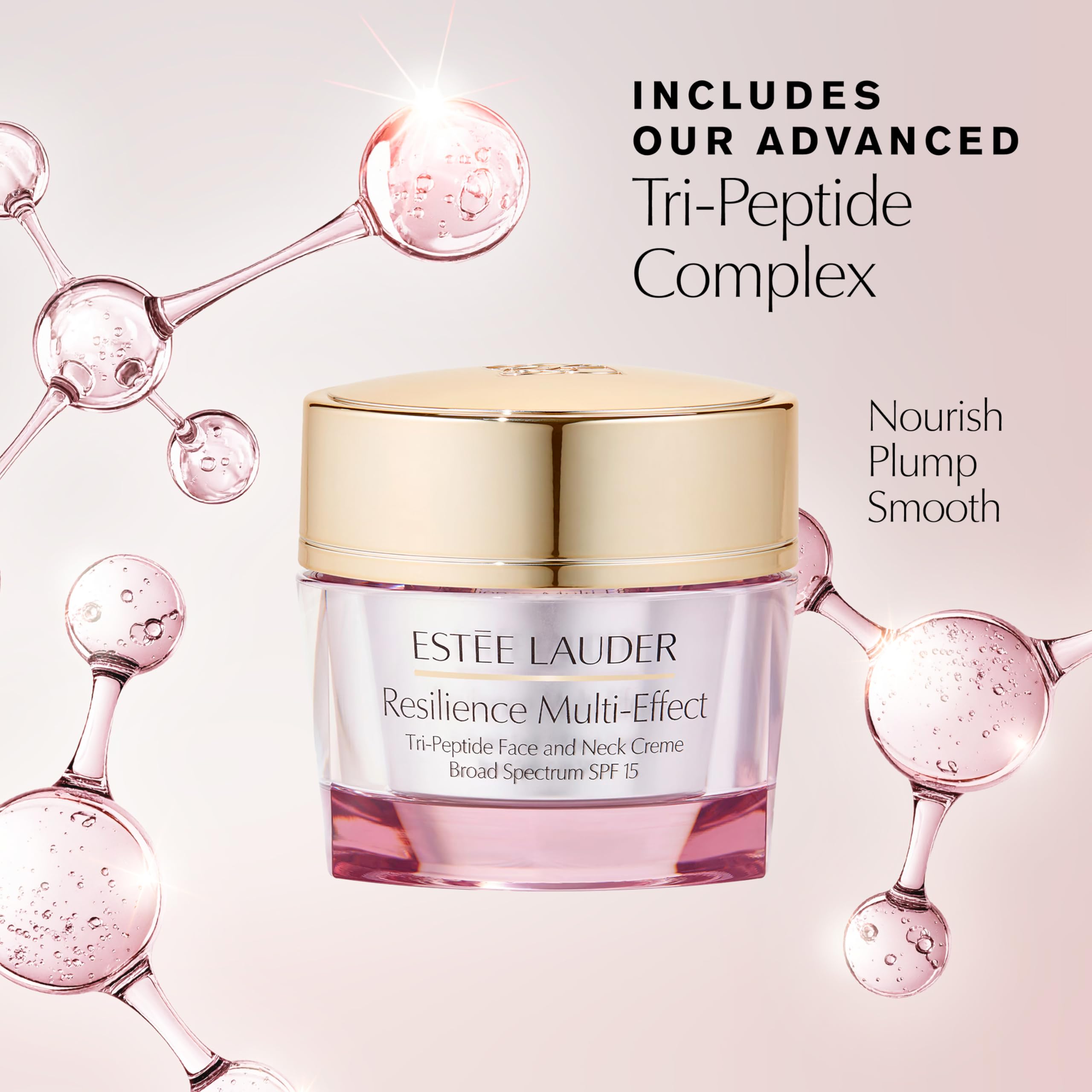 Estée Lauder Resilience Multi-Effect Tri-Peptide Face and Neck Moisturizer with SPF 15 for Normal/Combination Skin | Plumping & Anti-Aging | Firming Cream, 1.7 Ounce