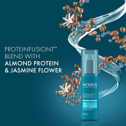 Nexxus Ultralight Smooth Frizz Defy Cream - Nourishing Serum for Frizzy, Dry Hair | 4 Fl Oz