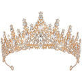 Crystal Tiara Crown for Women, Rhinestone Queen Headband Wedding Bridal Hair Accessories, Princess Crown for Birthday Prom Quinceañera Party Pageant Halloween Cosplay (B#-Gold 1 Pcs)