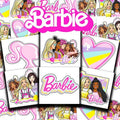 Barbie Tattoos Party Favors Bundle ~ 72 Perforated Individual 2" x 2" Barbie Temporary Tattoos for Kids Boys Girls (Barbie Party Supplies)