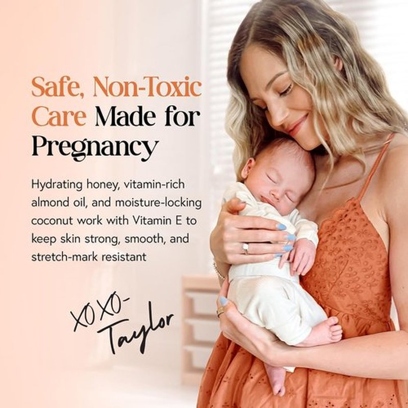 **MOMMY LIFE Preggie Paste Belly Butter - Non-Toxic Stretch Mark Cream with Manuka Honey & Vitamin E | 3.7oz**