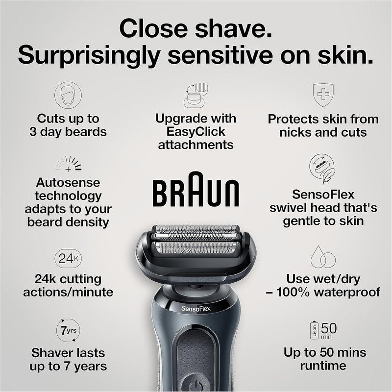 Braun Series 6 6046cs Electric Razor - Wet & Dry Cordless Foil Shaver with Travel Case & Trimmer | Black