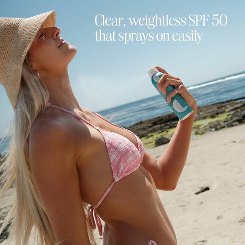 COOLA Organic Clear Sunblock Spray SPF 50 - Daily Skin Protection | Vegan, Gluten-Free, California Summers Scent