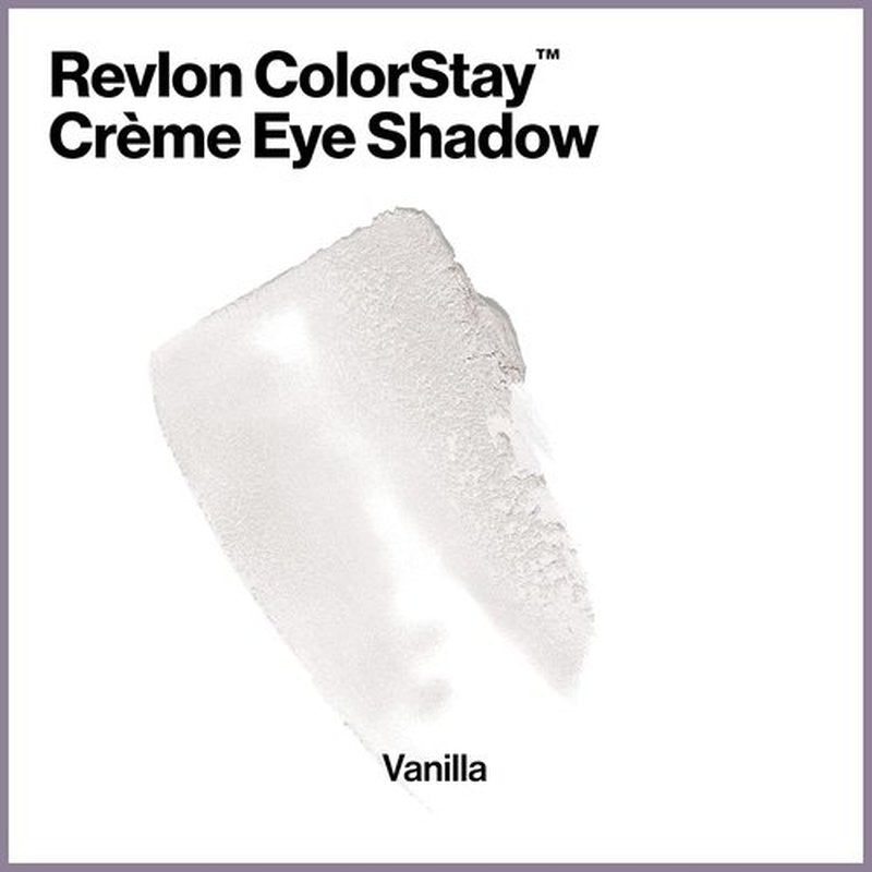 REVLON Crème Eyeshadow - ColorStay 24 Hour Makeup, Highly Pigmented Matte & Shimmer, 750 Vanilla, 0.18 Oz