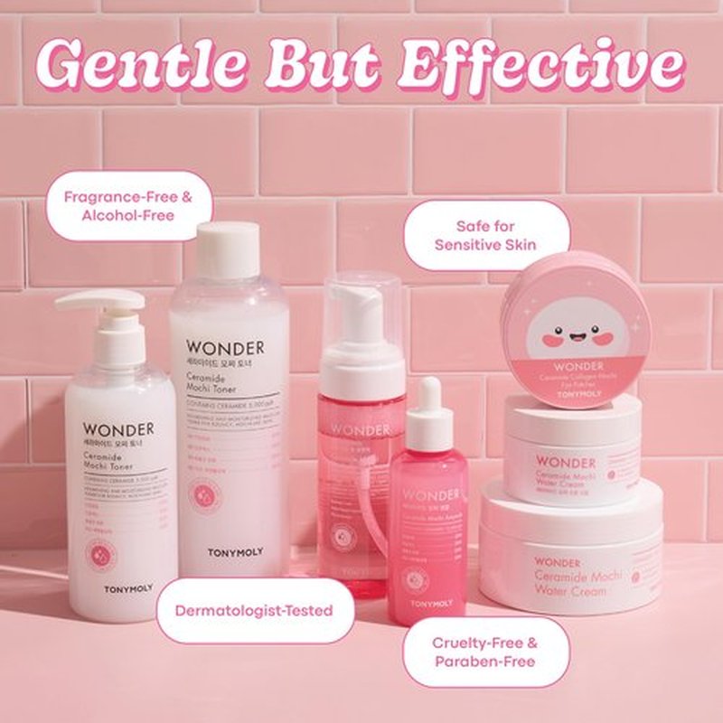 TONYMOLY Mochi Milky Toner Set – Hydrating Korean Toner with Ceramide, CICA, Panthenol & Hyaluronic Acid – Strengthens Skin Barrier, Soothes & Moisturizes – 500ml + 100ml Travel Size Duo