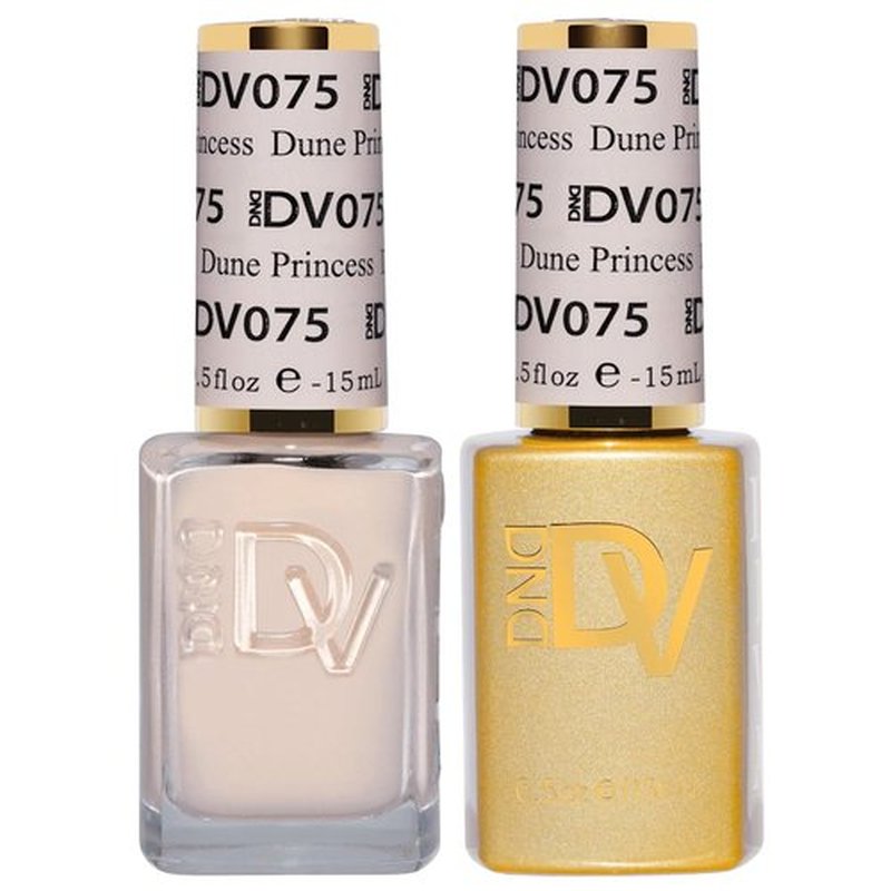 DND Gel Polish - Coquette Collection UV/LED Gel & Air Dry Nail Lacquer Duo | 075 Dune Princess, 0.5 Fl Oz