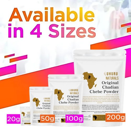 ChadianChebe™ Hair Powder (20 Grams) | Authentic African Herbal Powder from Chad for Hair Growth & Strength | Traditional Botanical Treatment for Thick, Healthy Hair