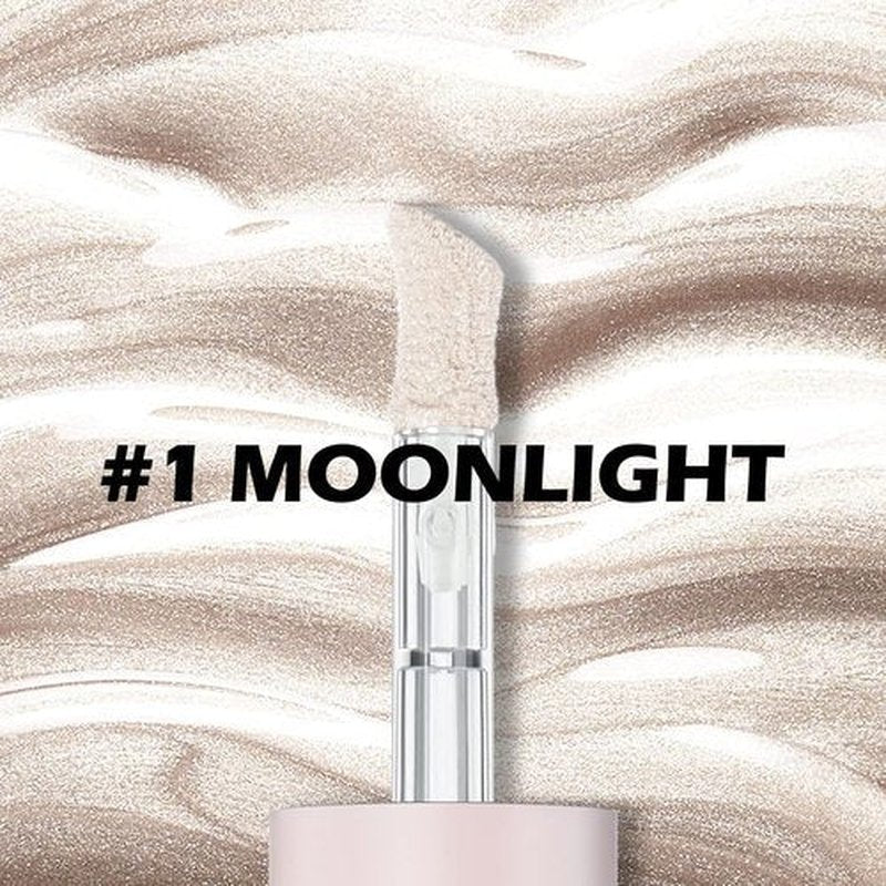 Erinde Liquid Highlighter - Natural Glossy Finish Face Bronzer Stick | Lightweight & Blendable Cream Illuminator, 01# Moonlight