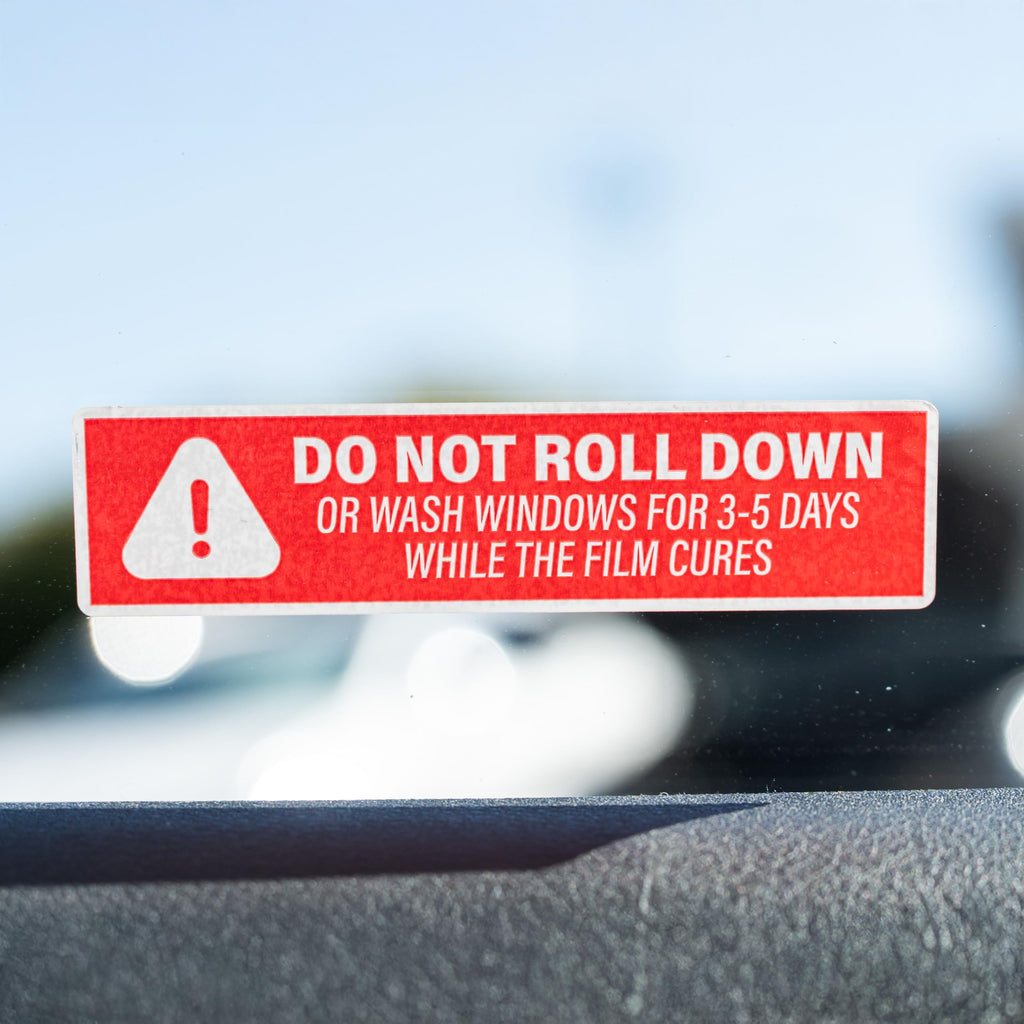 500pcs Do Not Roll Down Window Stickers, Removable Adhesive Warning Labels for Automotive Tint Shops, Vinyl Wrapping, 1" x 4"
