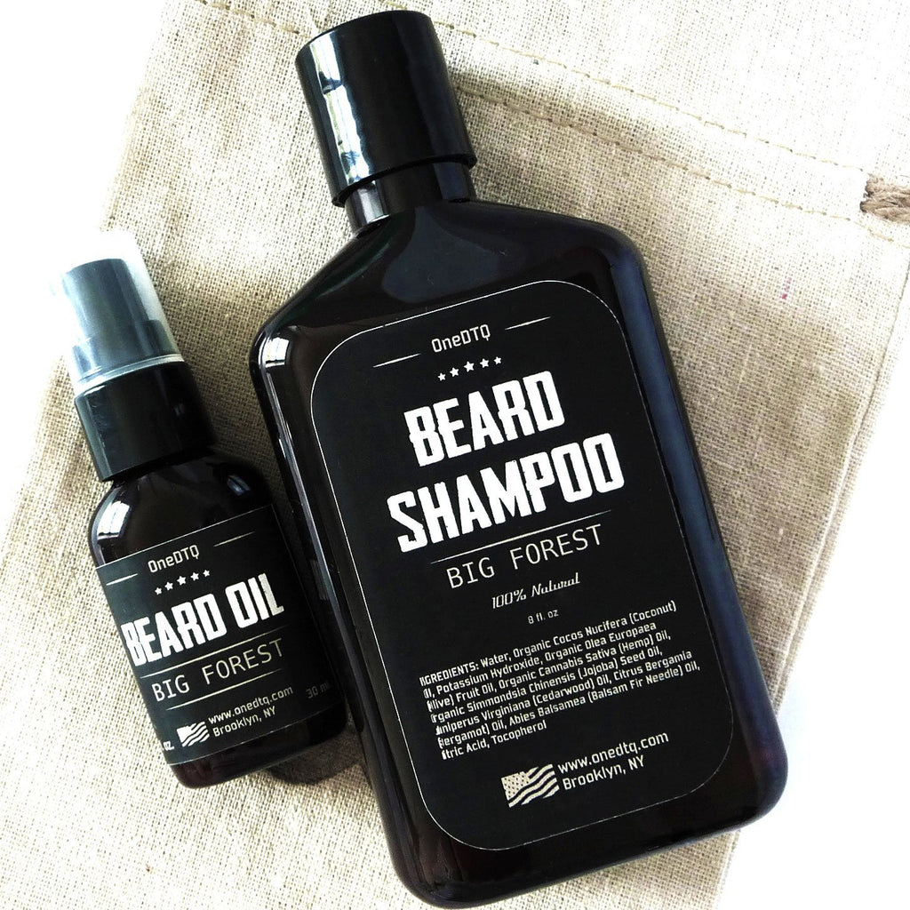 Big Forest Beard Growth Shampoo; All Natural & Organic Facial Hair Wash; Men’s Liquid Soap Lathers Big and White, 9 Ounce Bottle