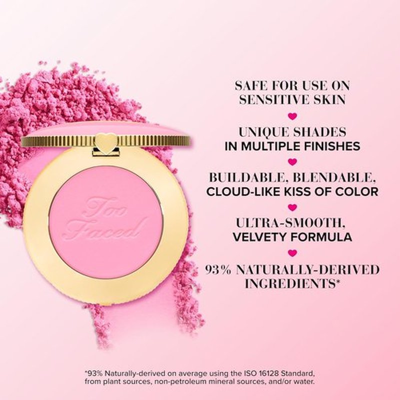 Too Faced Dream A Little Dream Blush & Lip Gloss Set - Cloud Crush Powder Blush + Kissing Jelly Lip Oil, Sheer Coverage Gift Set
