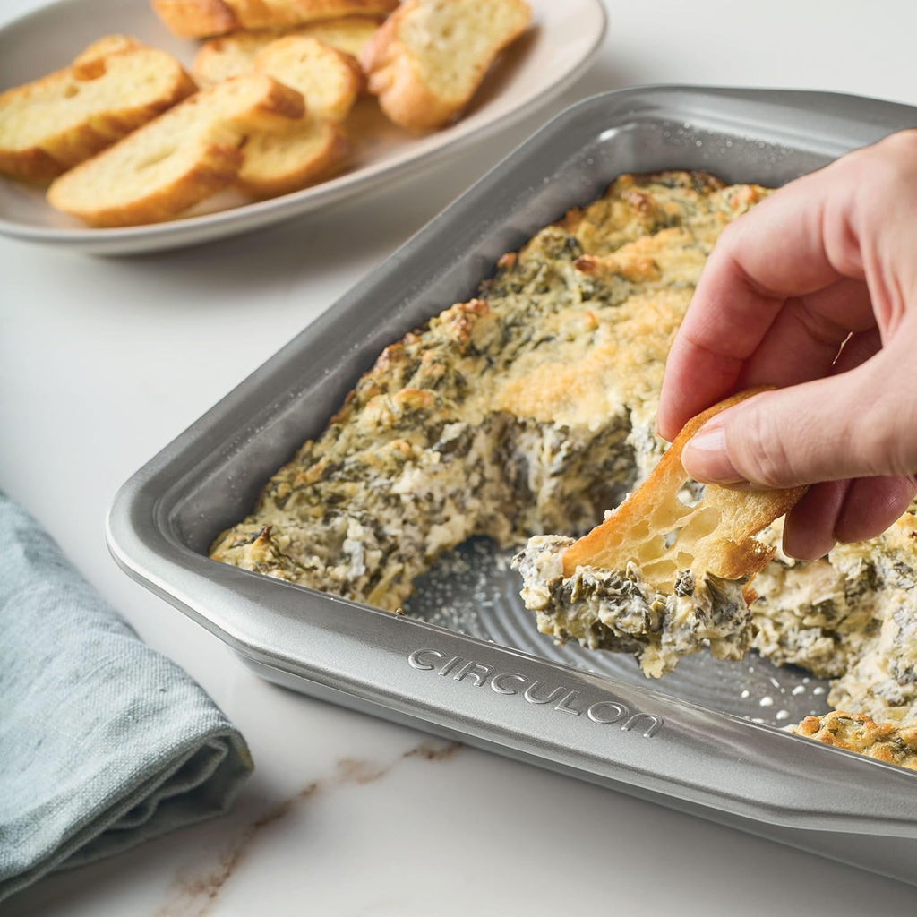 Circulon Nonstick Baking Pan | 9-Inch Square Cake Pan in Gray - Durable & Easy to Clean