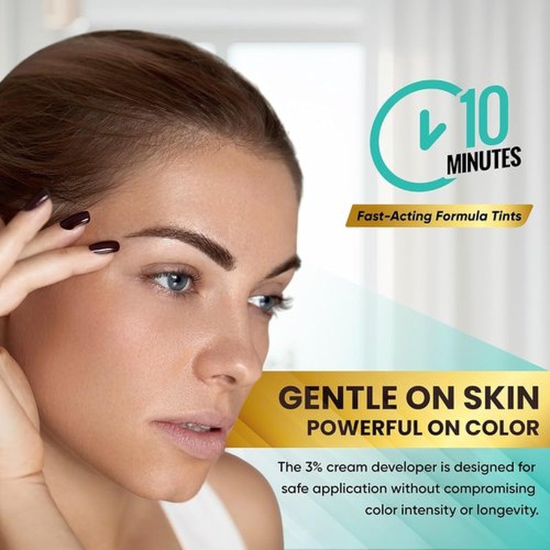 Skiennix Professional Dark Brown Hair Tint Kit - Waterproof Root Touch-Up Color, 25ml, Lasts 4-6 Weeks