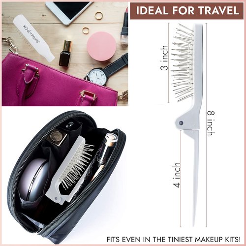 Rene of Paris Foldable Wire Cushion Hair & Wig Brush Comb