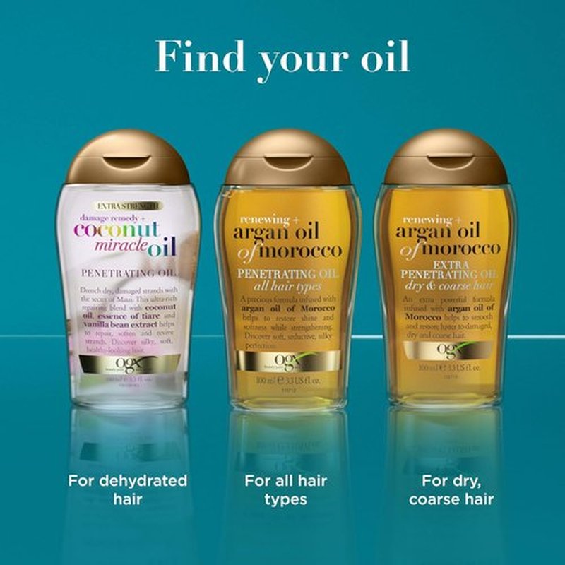 OGX Extra Strength Coconut Miracle Oil - Hydrating Anti-Frizz Treatment for Coarse Hair | 3.3 Fl Oz