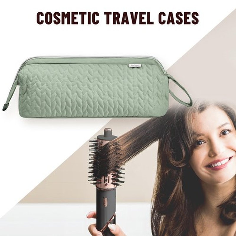 KarSyon Shark Flex Style Case for Airwrap Hair Dryer Brush Revlon Hair Tools Travel Bag Carrying Case Flat Curling Iron Organizer (Sage Green)