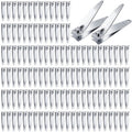Hestya 300 Pieces Nail Clippers Bulk Stainless Steel Clipper Bulk Flat Toenail Clippers Portable Sturdy Nail Cutter Manicure Trimmer Curved Edge Pedicure for Men Women Toe Travel