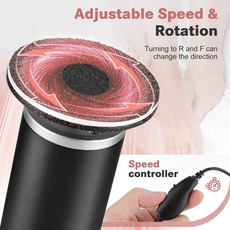 Electric Callus Remover for Feet, FSA Eligible Items List, Foot File Grinder Tool with Replacement Sandpaper Disk and Nail Drill Bits, HSA Approved Products Only