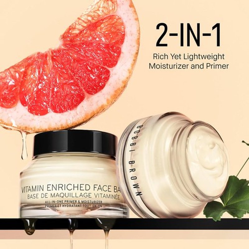 Bobbi Brown Vitamin Enriched Face Base - 2-in-1 Moisturizer & Hydrating Primer with Shea Butter, Hyaluronic Acid & Vitamins