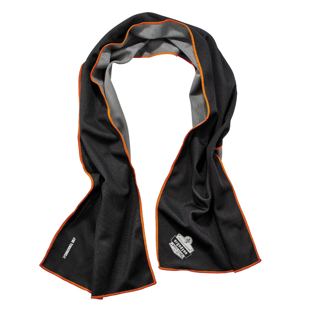 Ergodyne Chill Its 6602MF Cooling Towel, Soft Microfiber Material, UPF 50+,Gray,41" x 9.84"