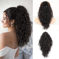 Isaic 18 Inch Claw Clip Ponytail Extension，Synthetic Ponytail Hair Extension for Thin Hair, Instant Volume Length, Natural Look, Easy Ponytail for Daily Wear（Black Brown）
