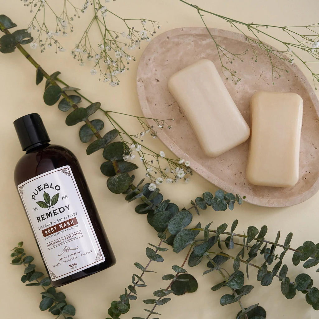 Pueblo Remedy Bar Soap, Cucumber & Eucalyptus – Gentle & Nourishing Skin Cleanser for Hands, Body & Face Care, Vegan & Cruelty-Free, 5 Oz