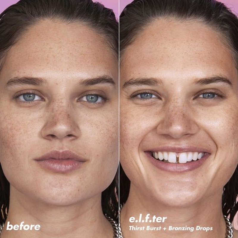 e.l.f. SKIN The Hottest Drops Duo, Holy Hydration! Thirst Burst & Bronzing Skincare Set, For A Dewy, Sun-Kissed Look, Vegan & Cruelty-Free