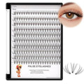 Bodermincer Large Box 200pcs 10D, 8-10-12-14mm Mixed Professional Makeup Individual Cluster Eye Lashes Grafting Fake False Eyelashes (10-12-14-16mm Mixed)