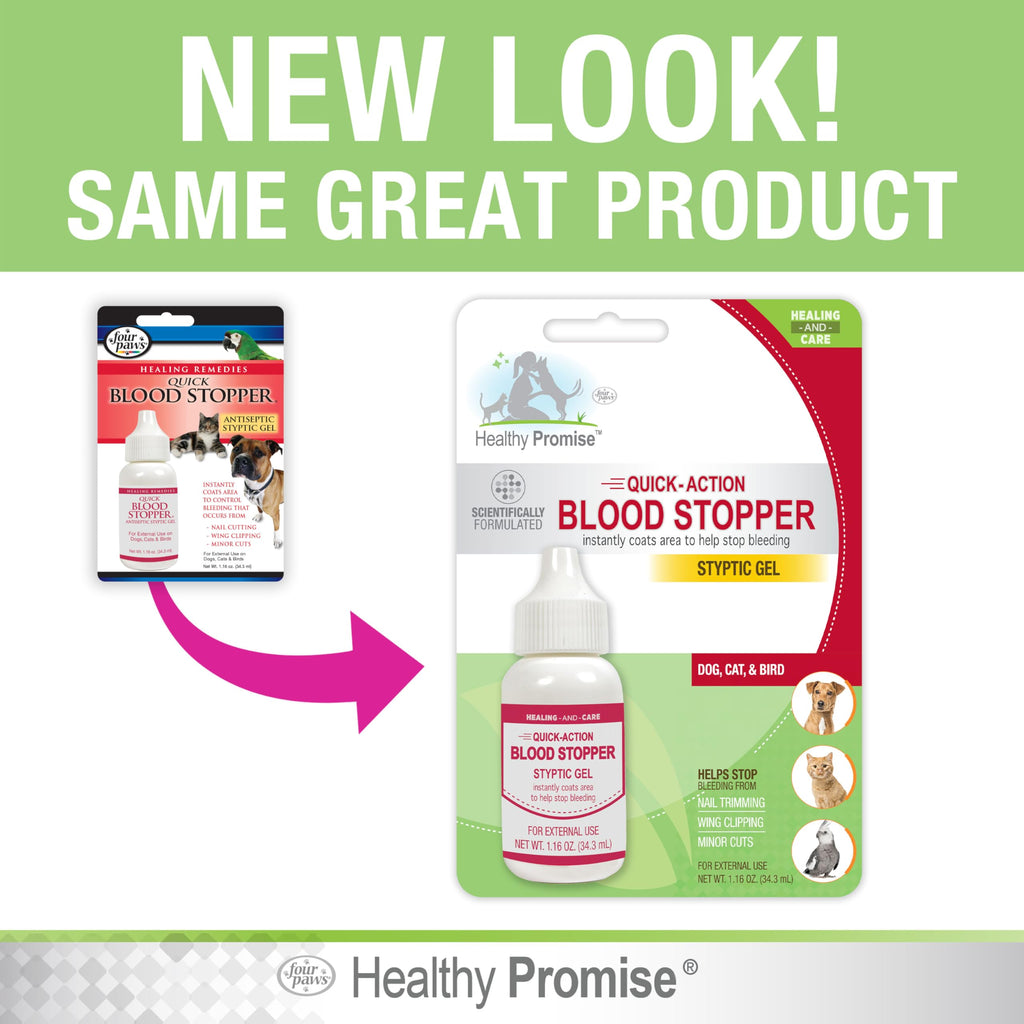 Four Paws Healthy Promise Quick Action Blood Stopper Styptic Gel for Dogs & Cats, 1.16 oz.