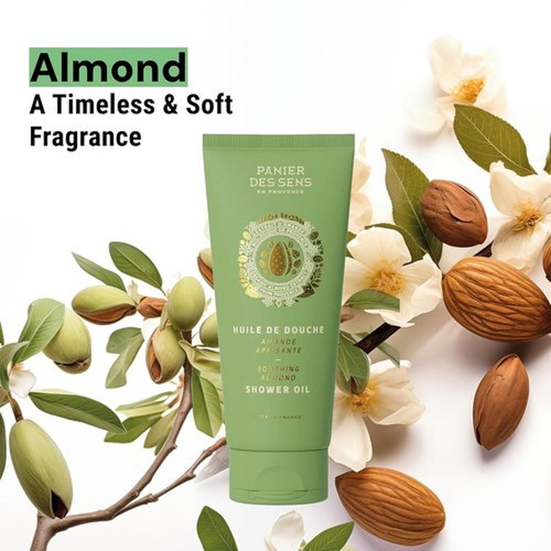 Panier des Sens - Almond Moisturizing Body Wash | Gentle Shower Gel for Normal & Sensitive Skin - 6.8 Fl Oz