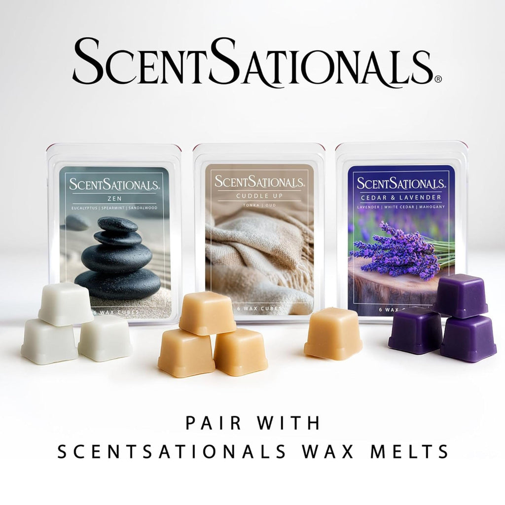 Scentsationals Kristy - Decorative White Wax Warmer for Scented Wax Melts