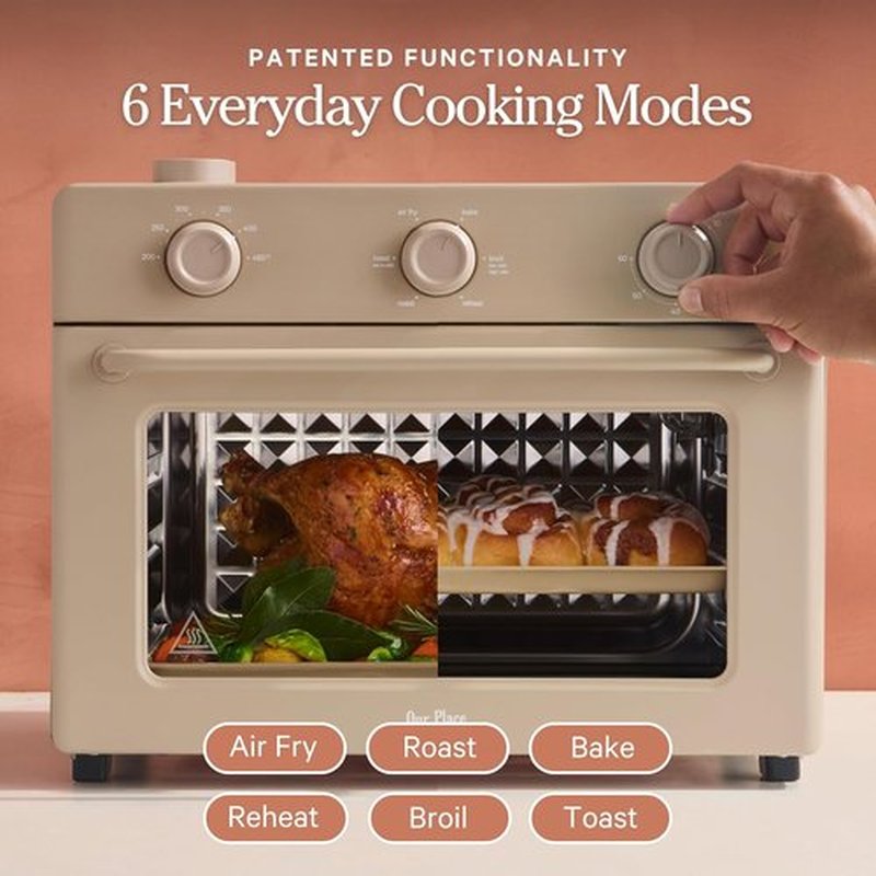 Our Place Large Wonder Oven - 6-in-1 Stainless Steel Air Fryer Toaster Oven Combo | 31.7 QT, Spice