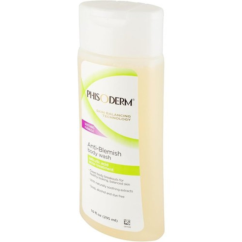 Phisoderm Anti-Blemish Body Wash - Clear Skin Formula | 10-Ounce Size