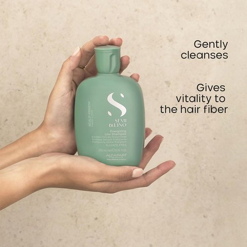Alfaparf Milano Semi Di Lino Scalp Renew Shampoo - Sulfate-Free Formula for Thinning Hair - Strengthens & Stimulates Hair Fiber