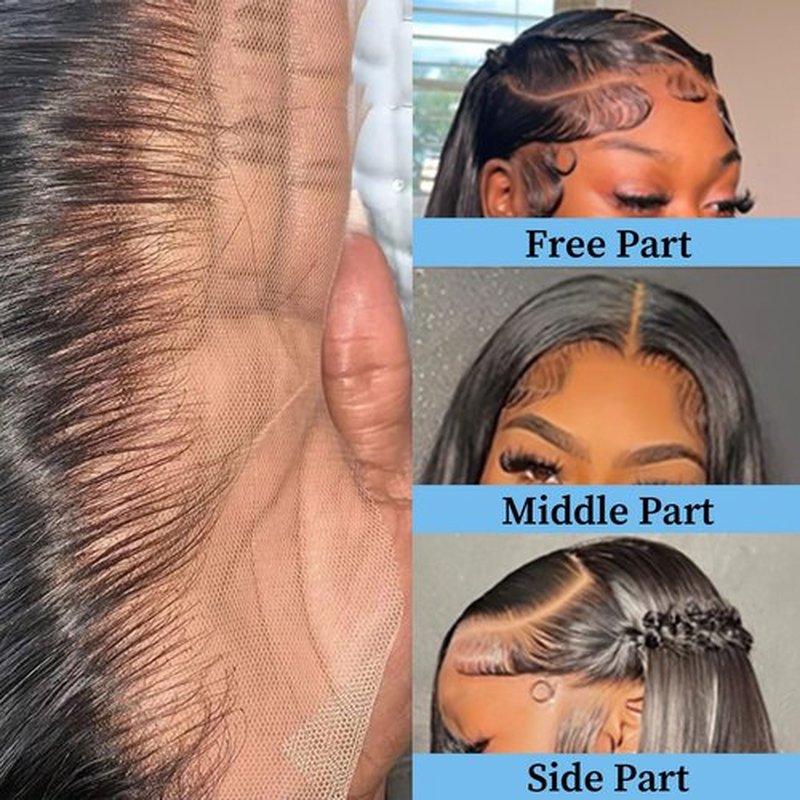 Kinky Straight 2x6 HD Lace Frontal Closure 12A Brazilian Raw Virgin Yaki Kinky Straight Human Hair Closure Natural Hairline Pre Plucked 16 Inch
