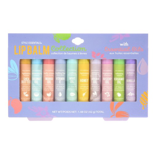 10pc Lip Balm Collection -Hydrating Lip Balms Infused- Enriched Lip Balm Set
