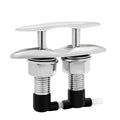 Searoam Pull Up Boat Cleats Retractable Boat Claet 316 Stainless Steel Hidden Flush Mount Cleat 5 Inch Pop Up Boat Cleats,Popup Cleat Yacht Marine Boat Dock Cleats Accessory