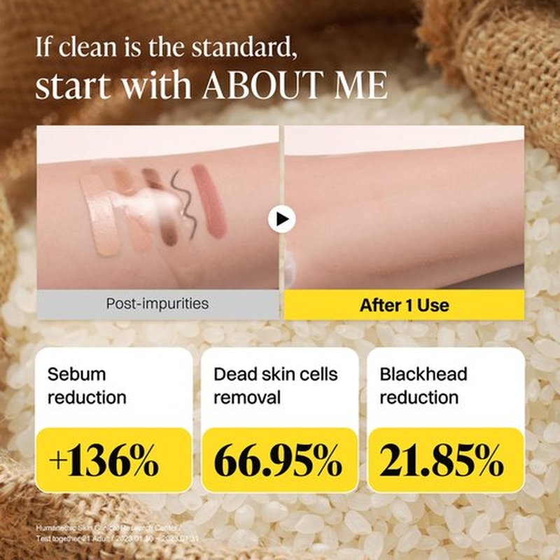 About Me Rice Makgeolli Cleansing Oil – Triple Ferment Oil Cleanser & Makeup Remover with Galactomyces, Melts Waterproof Makeup, Milky Rinse No Residue, Fragrance-Free for Sensitive Skin, 6.59 fl oz