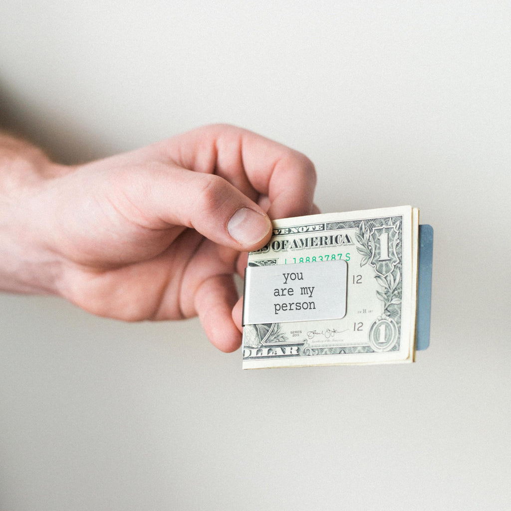 You Are My Person Money Clip, Stainless Steel Money Clip, Valentine's Day Gift for Husband, Anniversary Gift for Boyfriend, Birthday Gift for Him