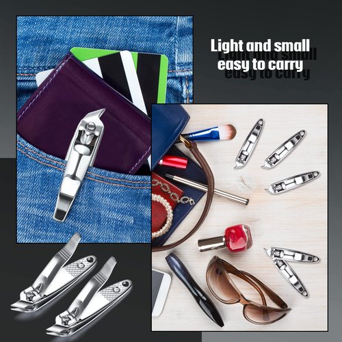 12 Pcs Nail Clippers for Women Slanted Edge Metal Side Cuticle Clippers for Nails Cutting Curved Edge Trimmer Cutter Angled Travel Pedicure Manicure Tool