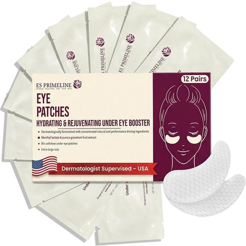 Skiennix Hyaluronic Acid Under Eye Patches - Hydrating Eye Masks for Puffiness & Dark Circles | 12 Pairs