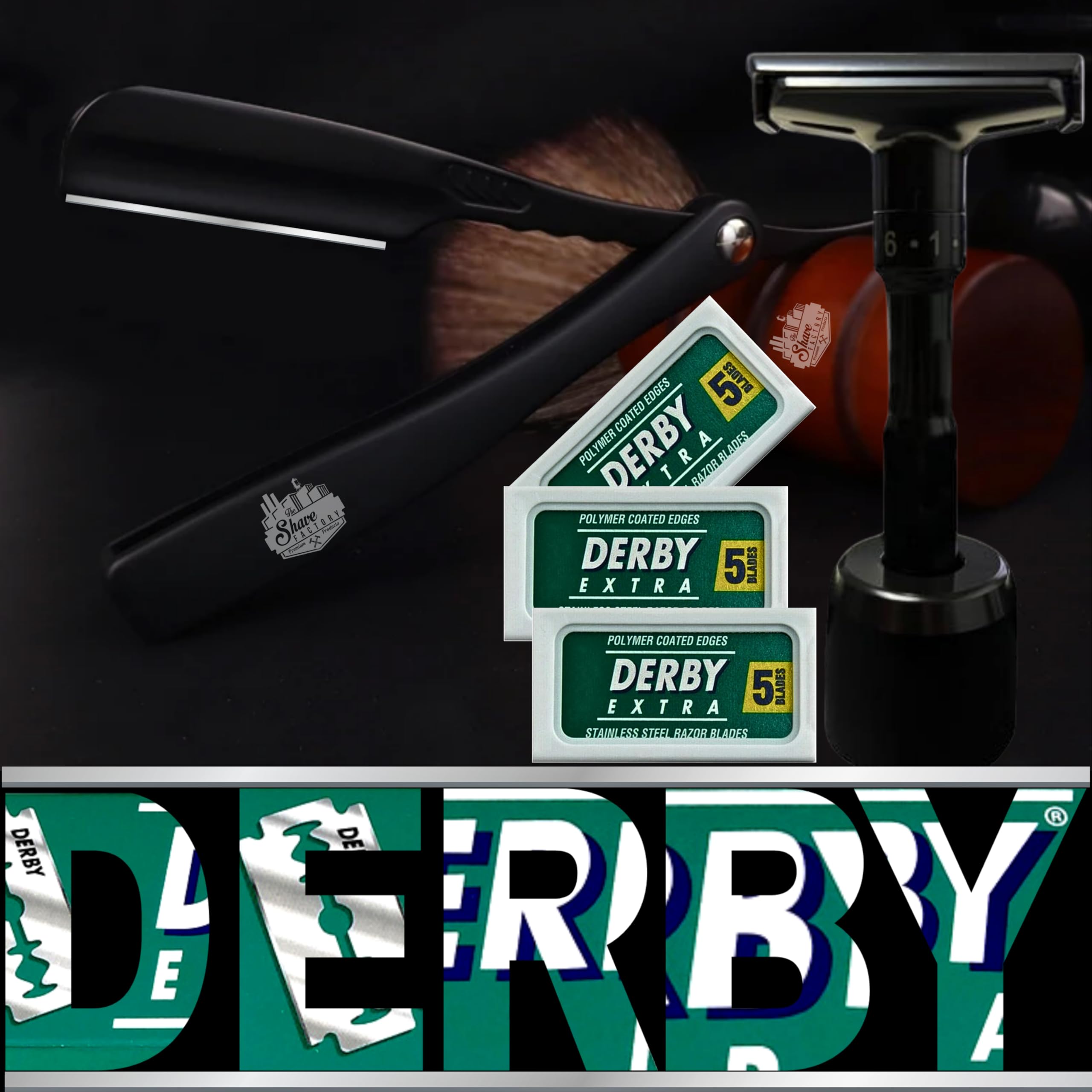 400 "Derby Extra Professional" Double Edge Razor Blades for straight razor (400)